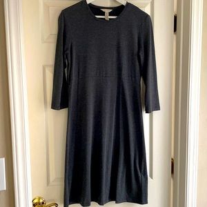 Grey maternity midi dress